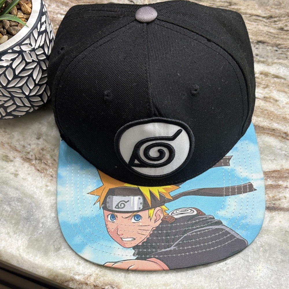 Black and Blue Anime Snapback Hat